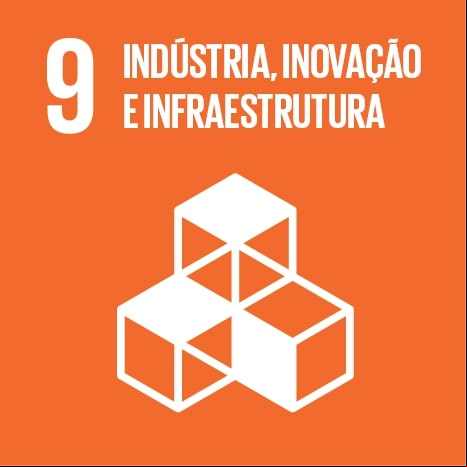 Logo ODS 9 Indústria, inovação e infraestrutura